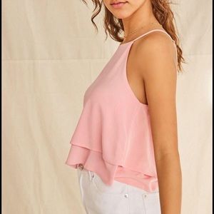 New forever 21 coral tier top M